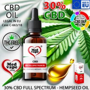 30 CBD FULLSPECTRUM HEMPSEED OIL 10ml MEDVAPE
