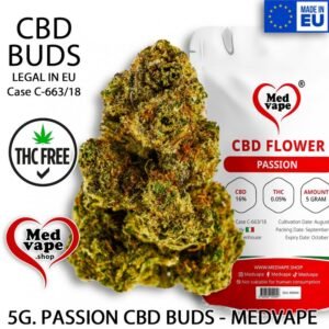 CBD BUDS PASSION 5G. FLOWERS – MEDVAPE