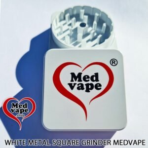 WHITE SQUARE METAL GRINDER 50MM – MEDVAPE